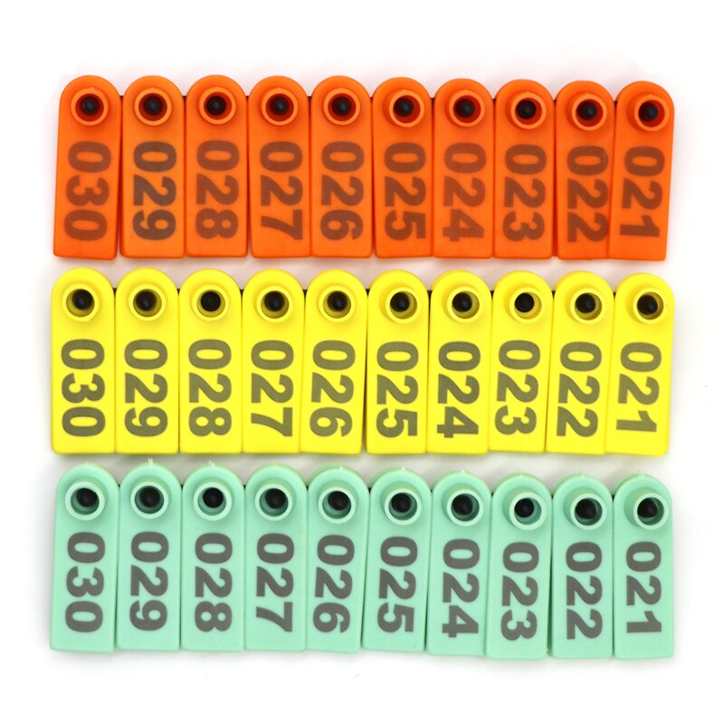 100 Stuks Vee Geit Oormerk Card Schapen Varken Oor Marker Card 001-500 Dier Identificatie Kit Oor Tagger farm Animal Oormerken