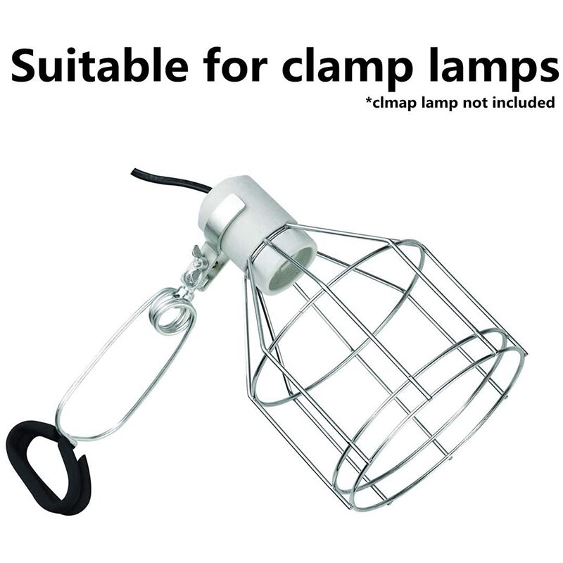 Bevestigingsclip Voor Reptiel Lampenkap, Voor Barbecue Licht, Ceramic Heat Emitter Voor Glas Container En Reptiel 2 Pack