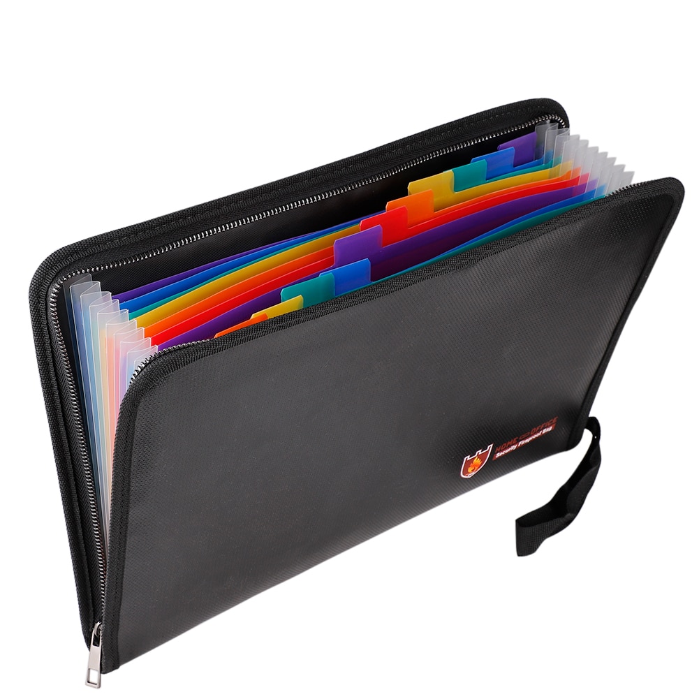 Fireproof File Folder Portable Water Resistant Document Bag Bills Storage Organizer for Home School Office Document Storage: Default Title