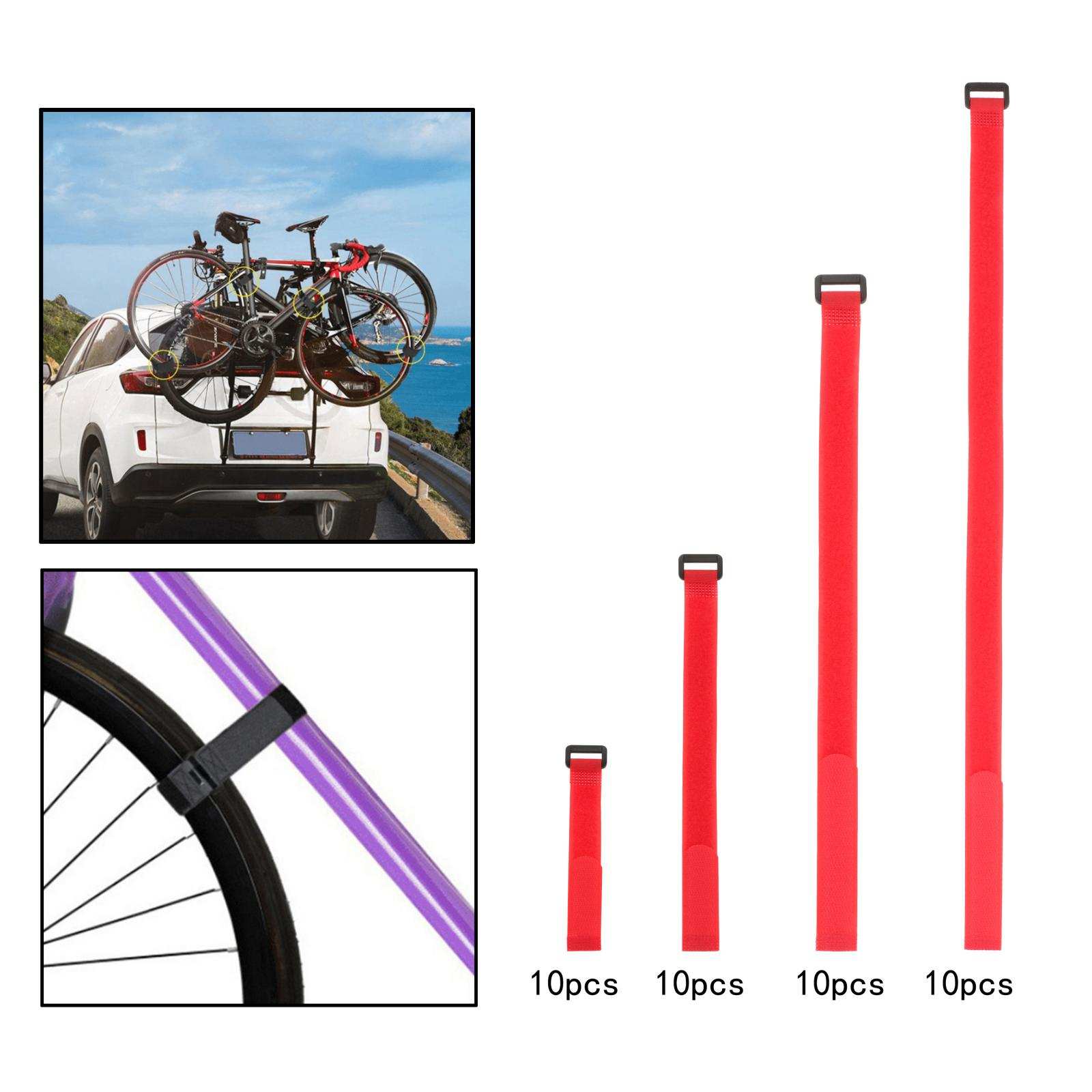 10 Pieces Bike Wheel Stabilizer Straps Luggage Transport Storage Bicycle Roof Rack Tie Down Belts