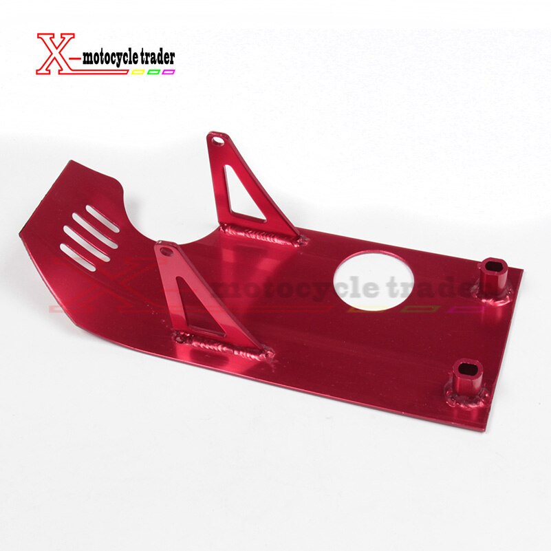 enging protect plate colour heavy duty alloy bash aluminumplate aluminum skidplat pit bike atomik ttr110 Apoiio 110 parts: Red