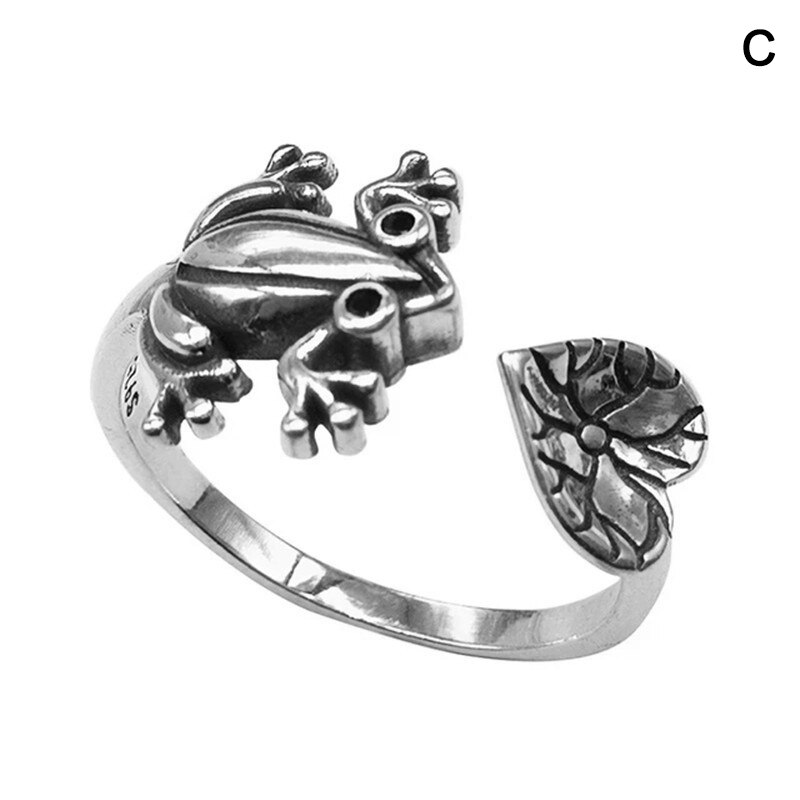 Frosch Ring retro Persönlichkeit Ebene unisex verrotten Granat Frosch Offene Einstellbare Ringe Edlen Schmuck TT @ 88: c