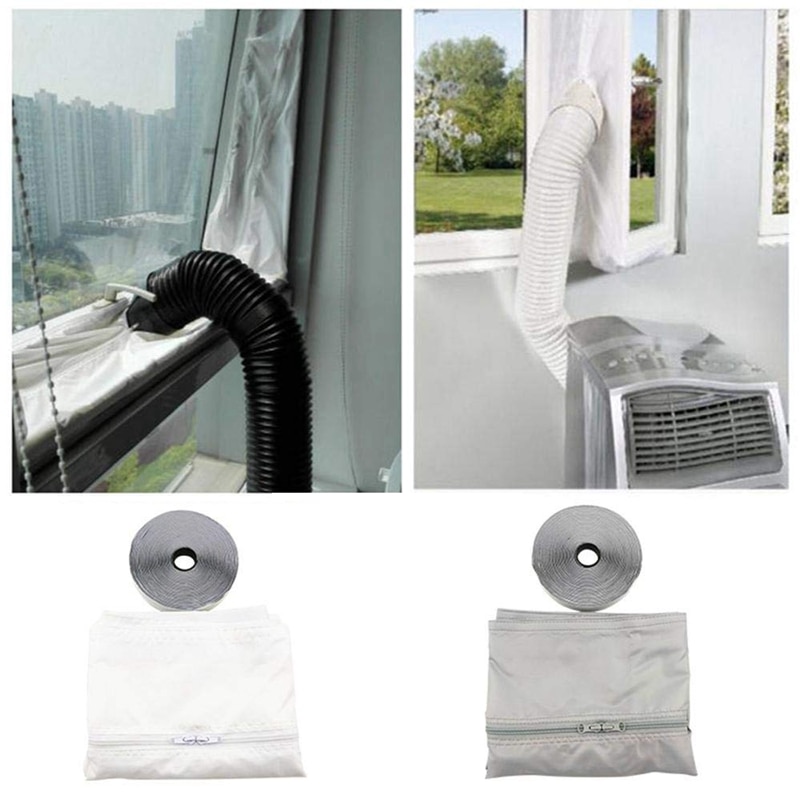 Universal Window Seal for Portable Air Conditioner and Tumble Dryer 300Cm, Air Lock Window Seal Flexible Cloth Window Seal for
