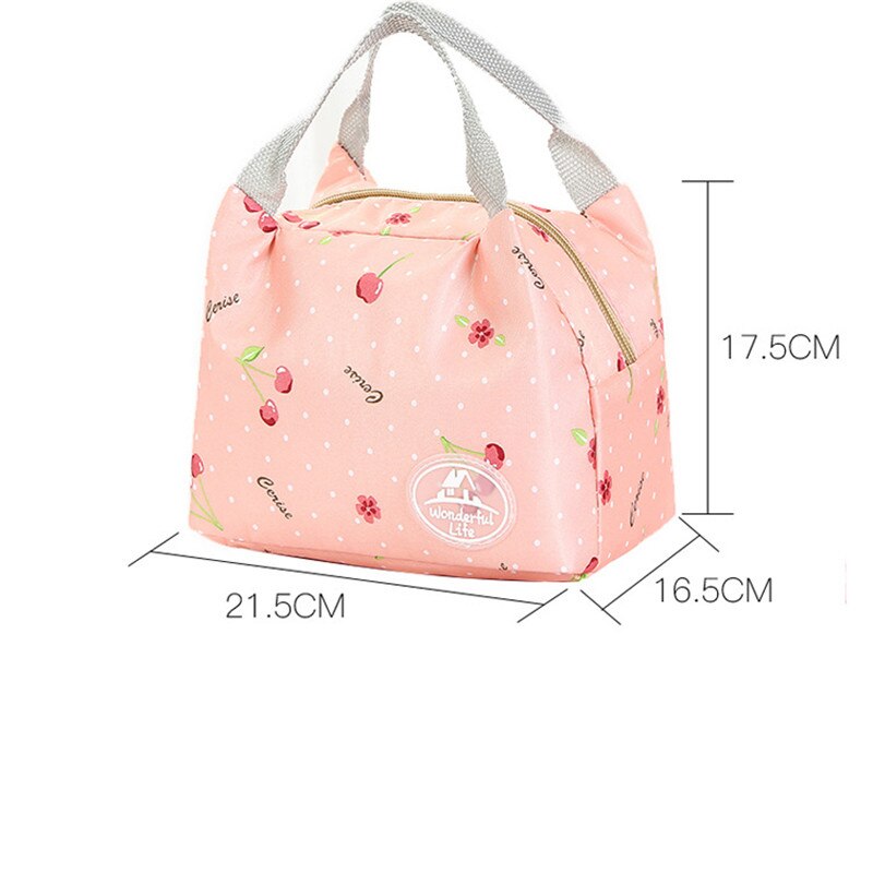 TTLIFE Cold Insulation Bag Thickening Peach Skinny Lunch Bag Ice Bag Student Portable Waterproof Lunch Box Bag