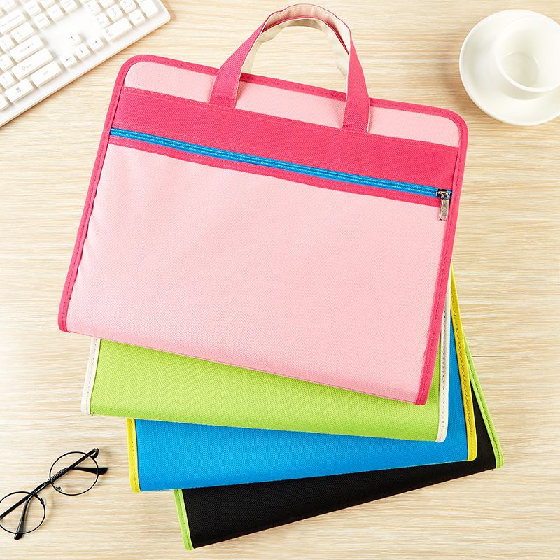 Bolsa de órgano creativa carpeta multicapa tela Oxford A4 Portable con cremallera información maletín bolsa de papel
