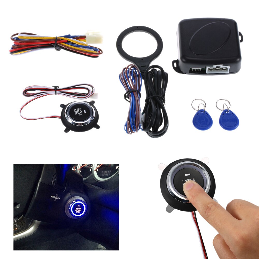 start stop One way auto Car Alarm System with remote start engine keyless entry system carro