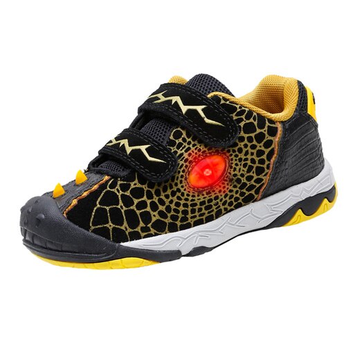 Dinoskulls Kids Shoes Boys Chunky Sneakers Kids Glowing Sneakers Children Dinosaur LED Shoes Luminous Sneakers Boys Trainers: size 31