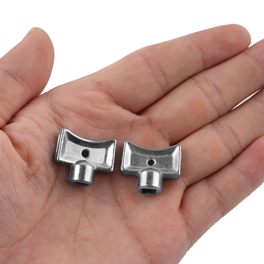 2 Stuks Radiator Klep Sleutel Kraan Sleutel Radiator Waterkraan 5×5mm Klep Socket Speciale Slot Moersleutel zinklegering