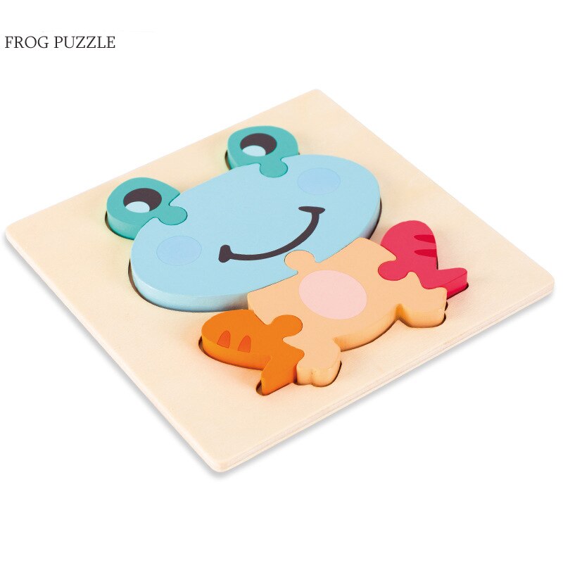 Baby Toys Wooden 3d Puzzle Cartoon Animal Intelligence Kids Educational Brain Teaser Children Tangram Shapes Learning Toys: 10