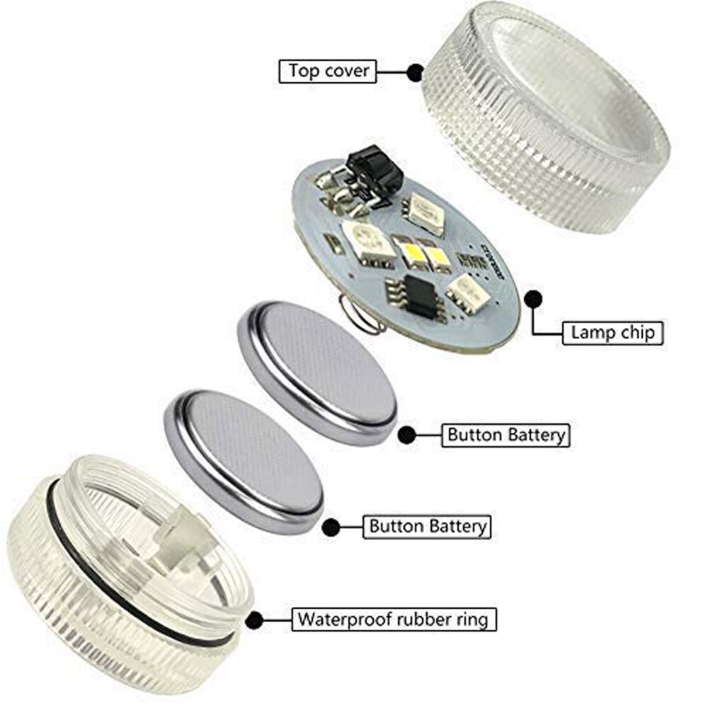 20 Pcs Dompelpompen Led Licht Waterdicht Onderwater Zwembad Verlichting Vlamloze Thee Kaars Craft Accent Zwembad Verlichting Voor Papieren Lantaarn