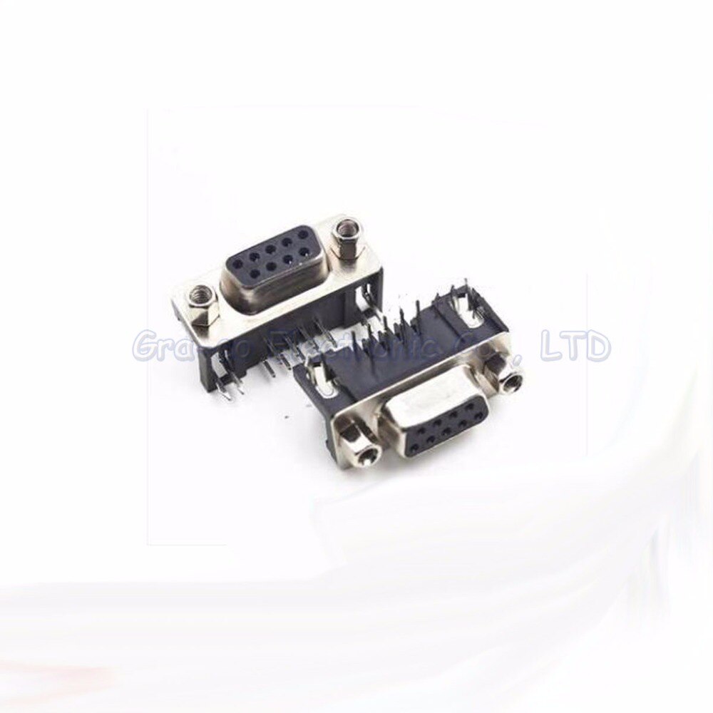 DR9 male plug DR9 female socket RS232 9-pin serial port plug 90 degree bend