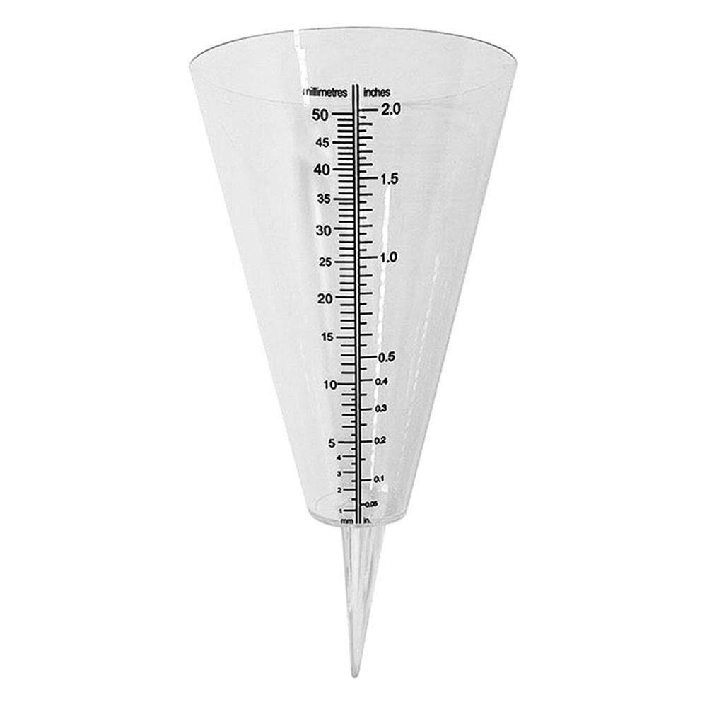 Cone Rain Gauge Measurement Ground Spike Precipitation Measurer Tools Outdoor Rainfall Meteorological Yard Measuring Garden B2N8: Default Title