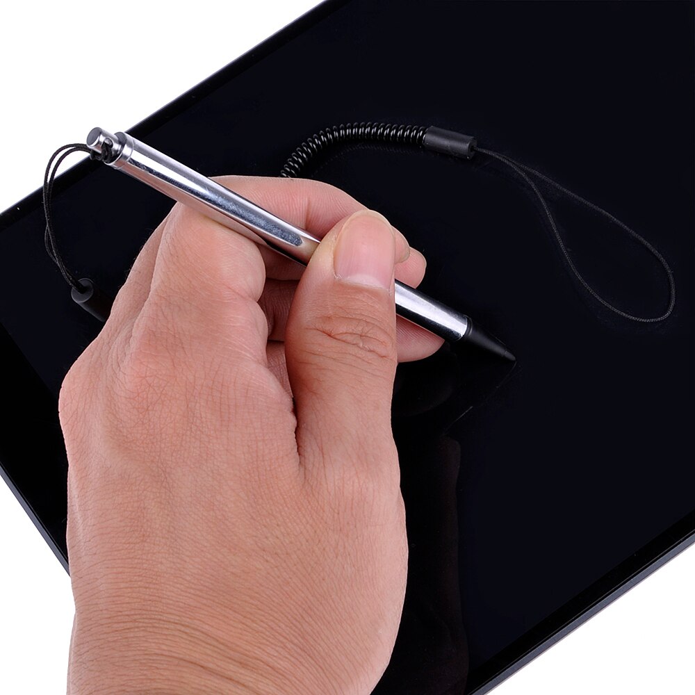 Metal Resistive Touch Screen Stylus Pen with Spring Rope For POS PDA Navigator