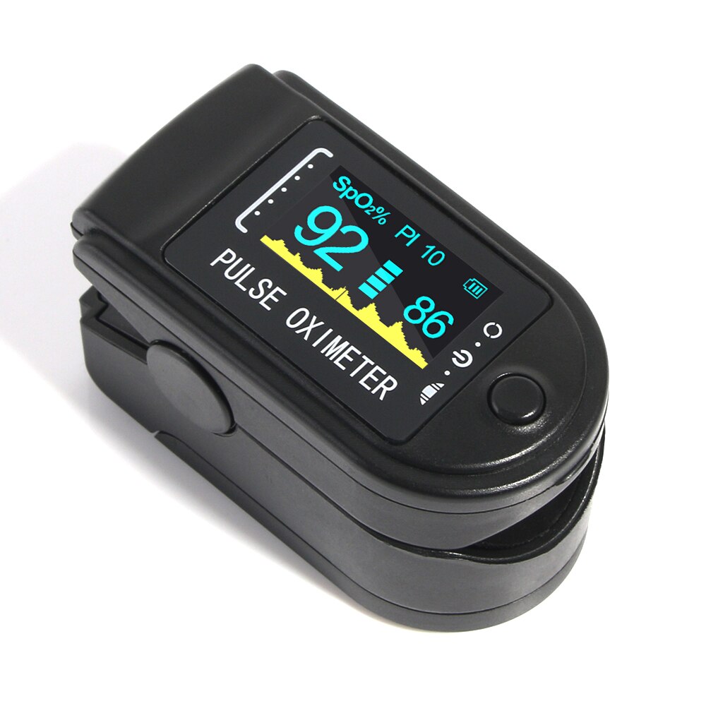 RZ Fingertip Pulse Oximeter Blood Oxygen SPO2 PR Saturimetro with Sleep Monitor Portable Pulse Oximeter: 50D-1-black