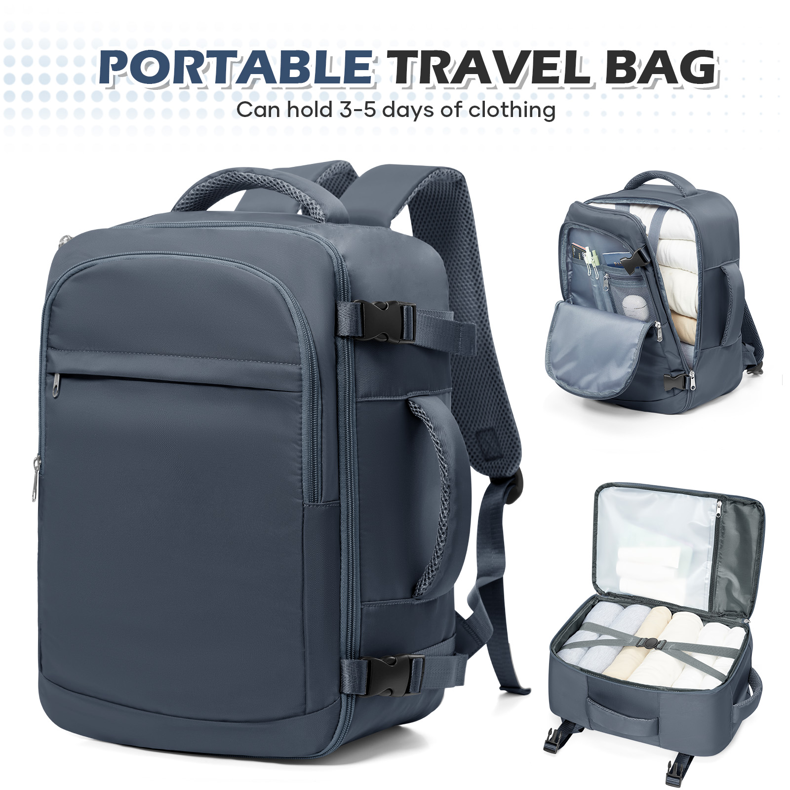 Men 15.6 inch Laptop Bag Cabin Airplane Travel Backpack 40x20x25, Able Carry Hand Luggage Backpack Ryanair, College Backpack: SKY BLUE