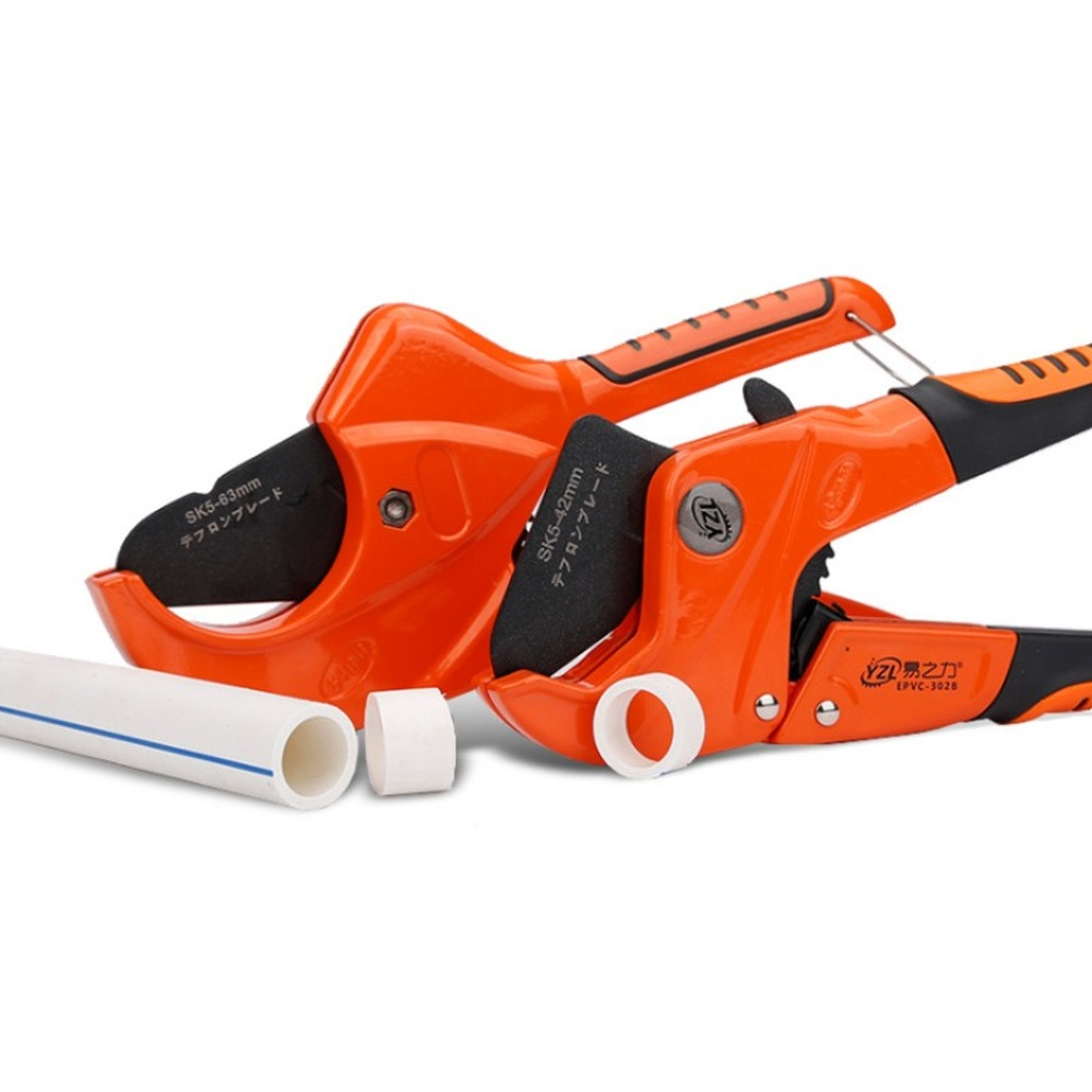 Manual Multifunctional PVC/PPR Pipe Cutter Portable Ratchet Scissors Opener SK5 Blade For Household Maintenance Plumbing Tool