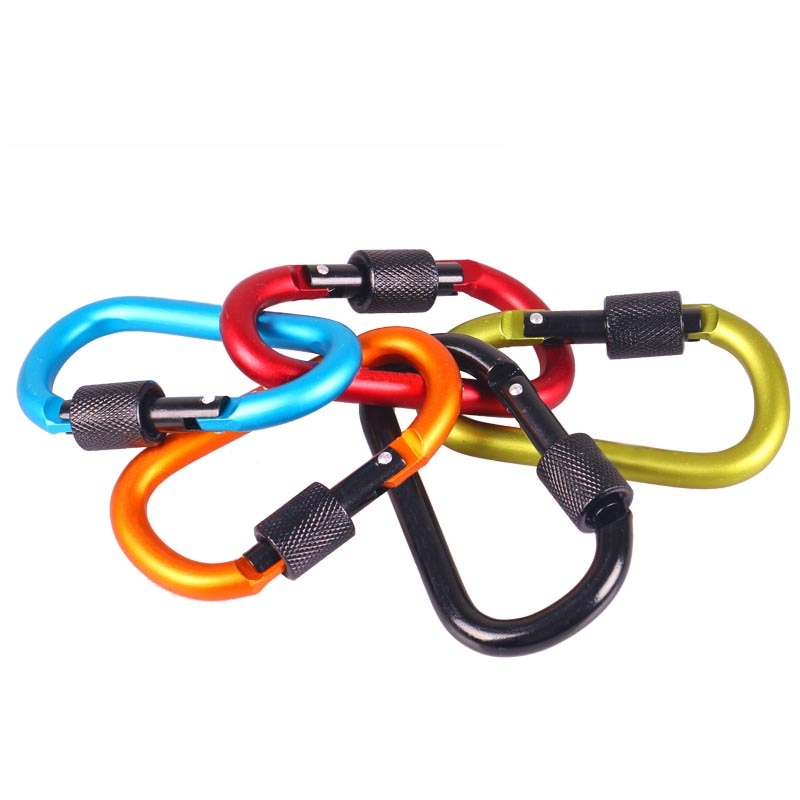 Aluminium veersleutel karabijnhaken clip draaguitrusting slot gesp sleutelhangers haak outdoor kampeeruitrusting ed