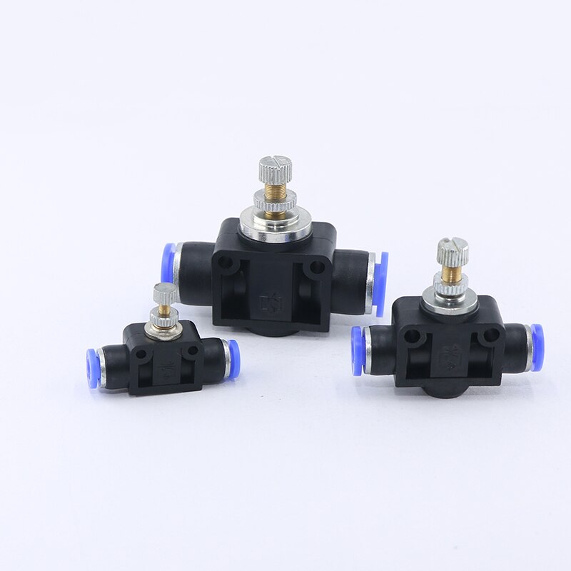 4 6 8 10 12 mm OD Speed Controller Air Pneumatic flow Speed Control Valve