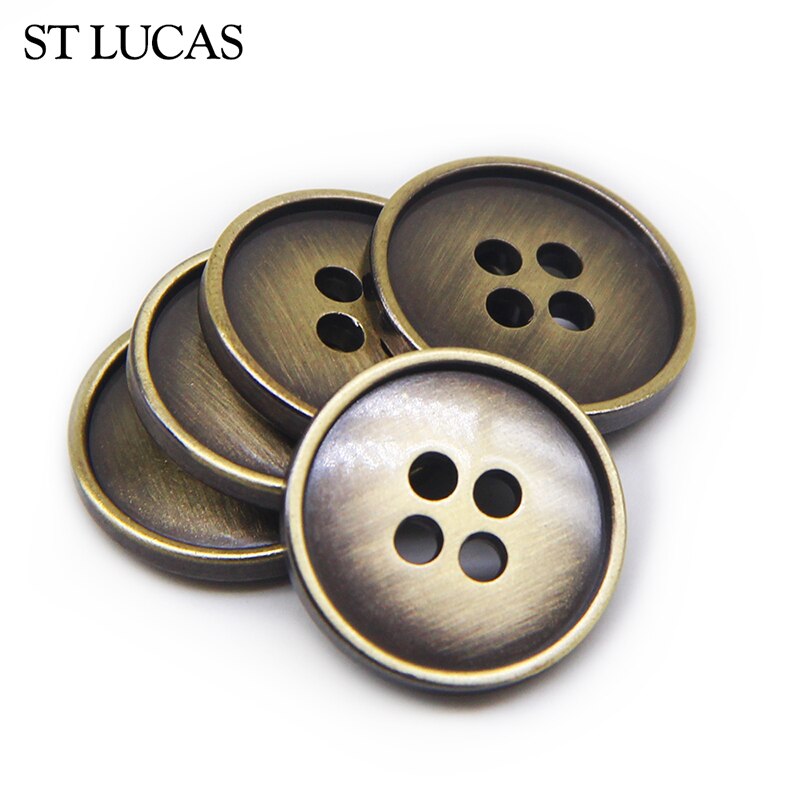arrived 10pcs/lot metal button bronze old silver sewing button for jacket seweat overcoat garment accessories