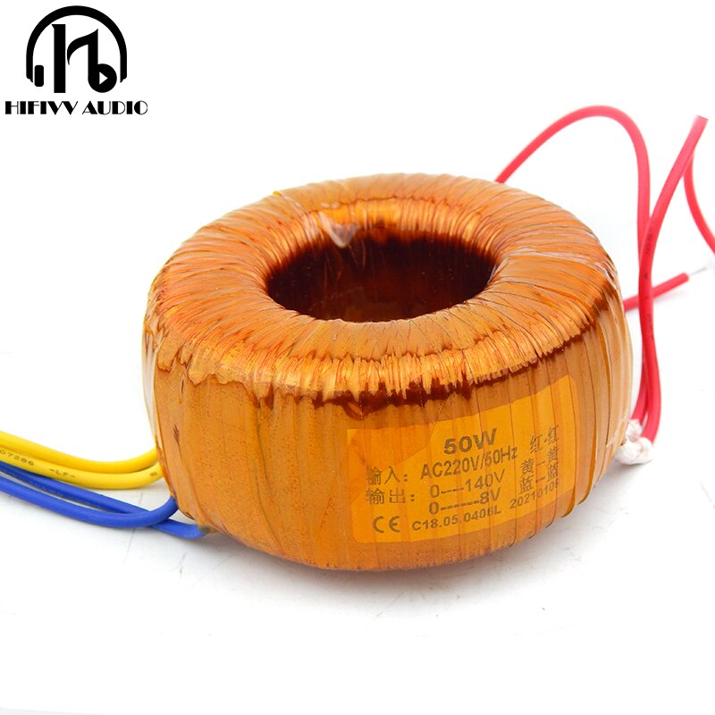 50W Kreisförmigen Kern transformator Für HiFi Audio- Verstärker Energie transformator mit Reinem kupfer emailliert drähte 140 ~ 0V 8 ~ 0V