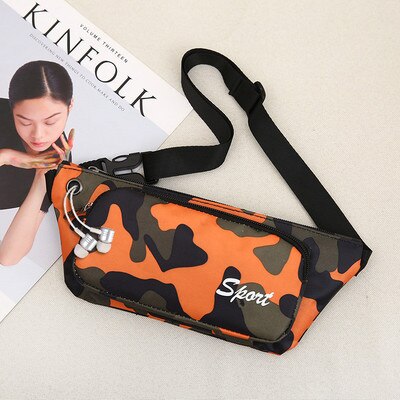 Kleurrijke dames winkelen kleine borsttassen leuke prints unisex multifunctionele heup- en schoudertassen top all-match nylon drager: 14