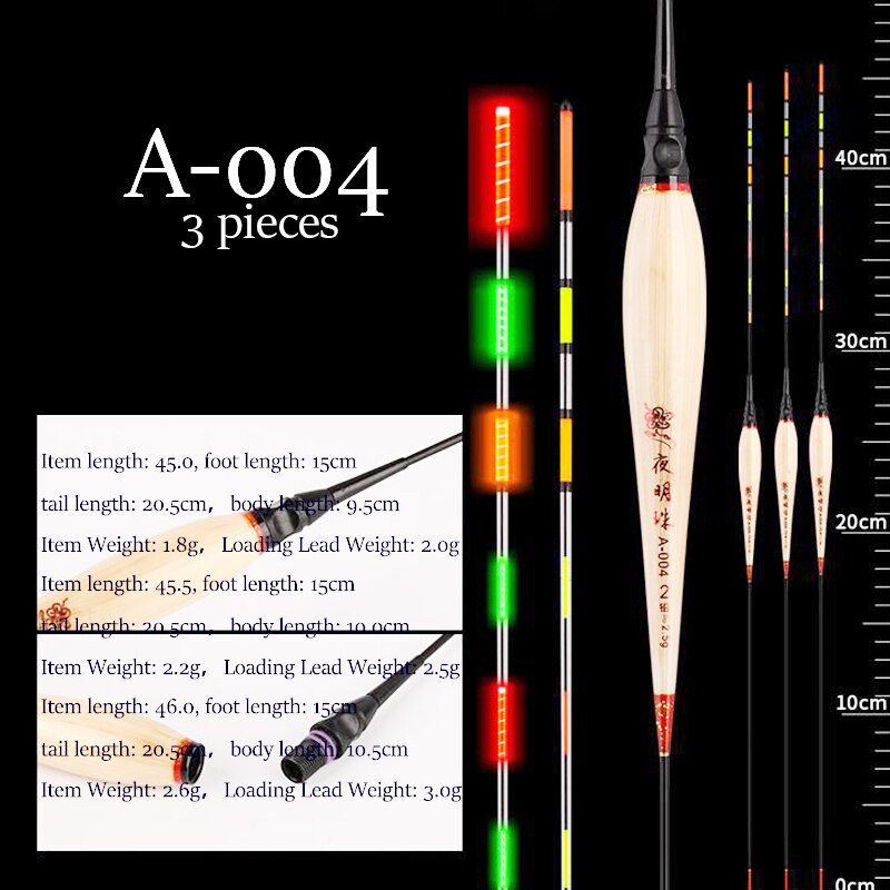 Reed Fishing Floats Shallow Water Boya Vertical Buoy Super Long Fresh Water Fishing Bobber Big Buoyancy Fishing Accessories: A-004 3pieces