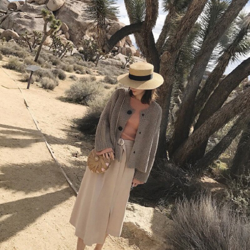 Womens'Panama Sun Hat Boater Handwoven Straw Hat For Summer