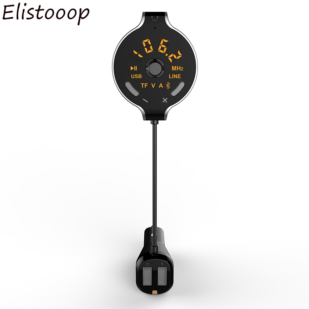 Transmisor Inalámbrico de FM con Bluetooth para coche, modulador de FM, Aux, llamada con manos libres, reproductor MP3, Radio A2DP, adaptador de música, tarjeta TF