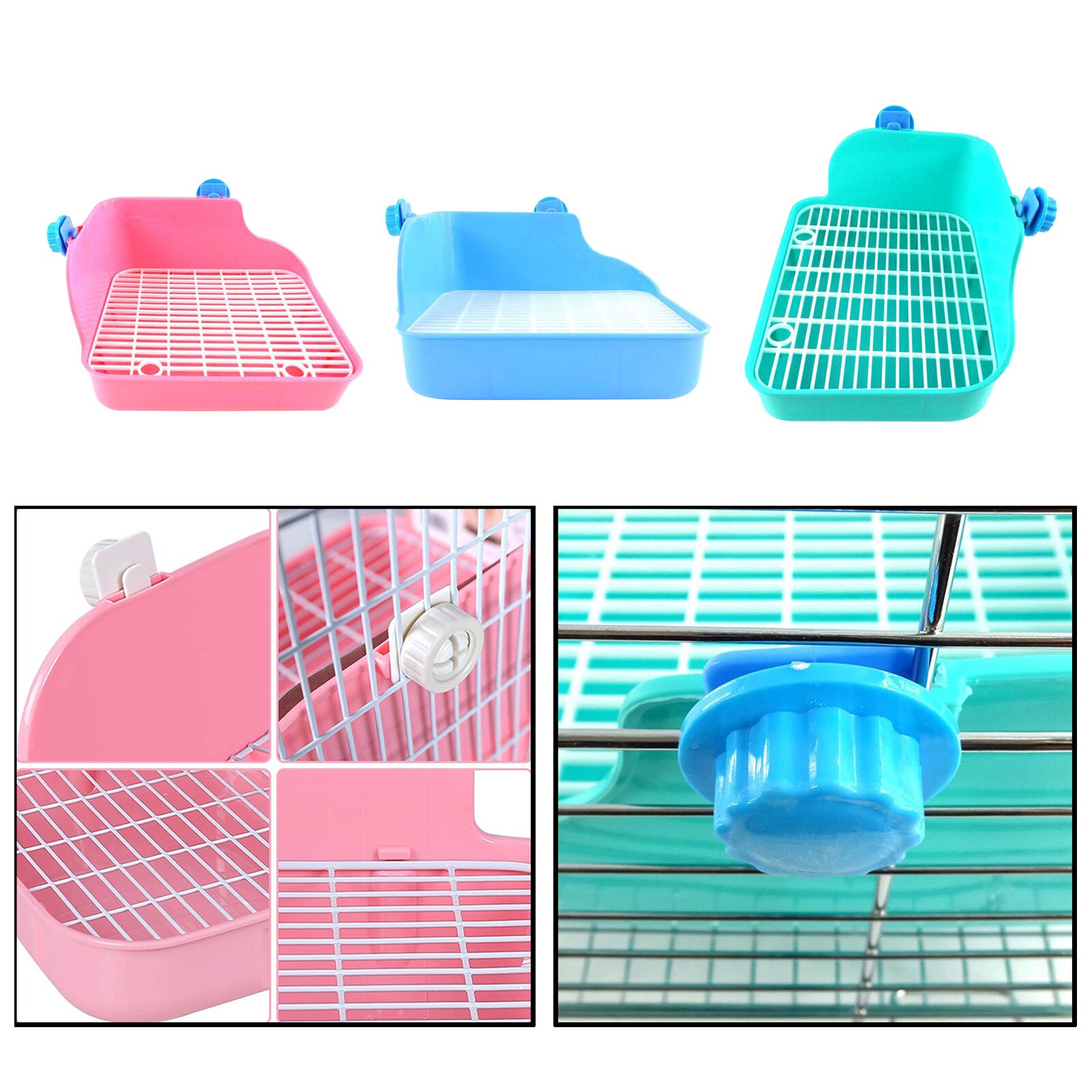 Boîte de toilette en forme de lapin pour adulte, plateau d&#39;angle, bac à litière, Cage pour animaux de compagnie