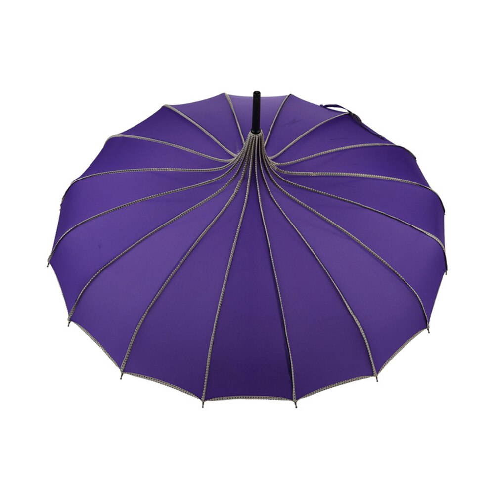 Vintage Pagoda Umbrella Bridal Wedding Party Sun Rain UV Protective Umbrella NW: Purple