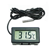 Mini Digital LCD Thermometer Hygrometer Temperature Humidity Meter Probe Sensor Car Water Pop Aquarium Water Thermometer