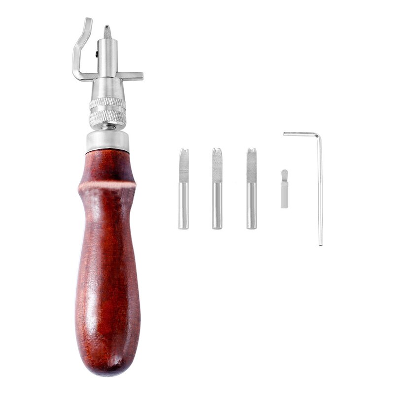 Leather Craft Tools 7 In 1 Adjustable Stitching Groover and Creasing Edge Beveler Leathercraft Sets Leather Groovers Tool