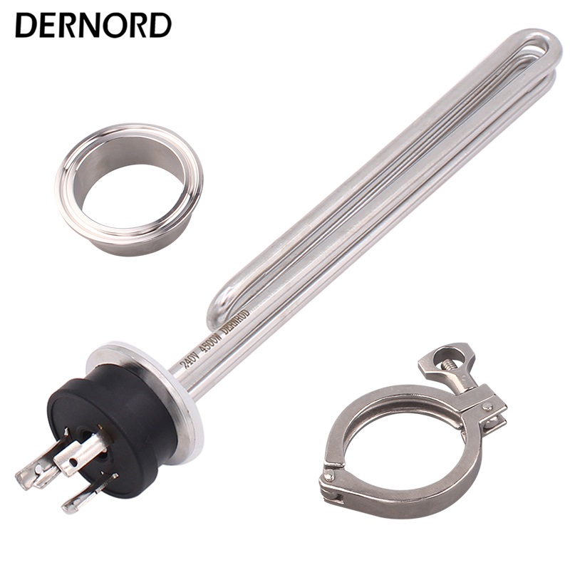 DERNORD 120V 1500W 1650w 1.5 TC Integrated Immersion Electrical Heater Element Water Heating Element With L6/30P Twist Lock Plug: 1650w / Grey