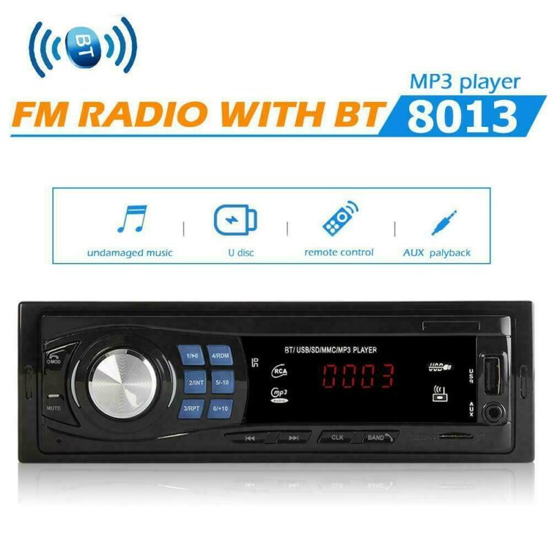 Autoradio Car Radio 12V Bluetooth Car Stereo In-dash 1 Din FM SD USB MP3 MMC WMA Car Radio Player