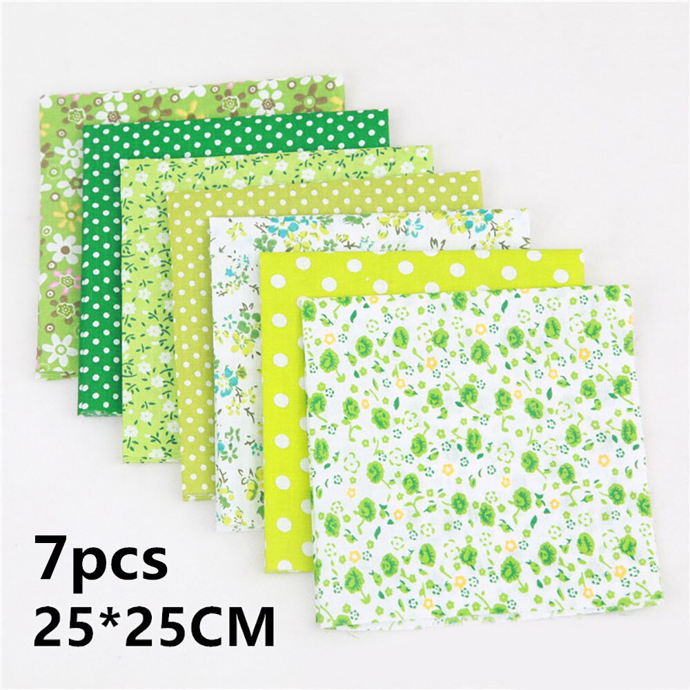 7pcs DIY Craft Sewing Square Floral Cotton Fabric Patchwork Cloth Set Random 25*25cm 50*50cm Tela Para Hacer Mascarillas: G / 50X50cm