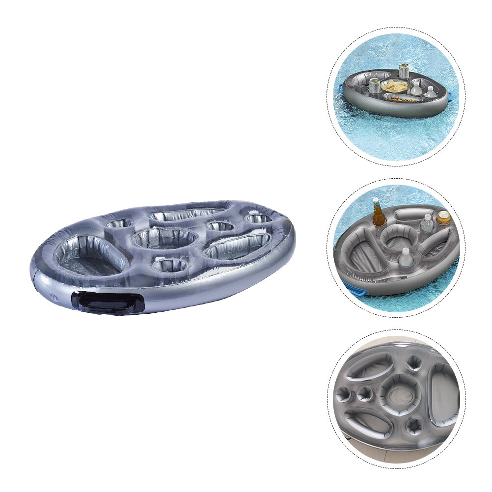 1Pc Opblaasbare Drijvende Bekerhouder Tub Drijvende Lade Pvc Fruit Opbergvak