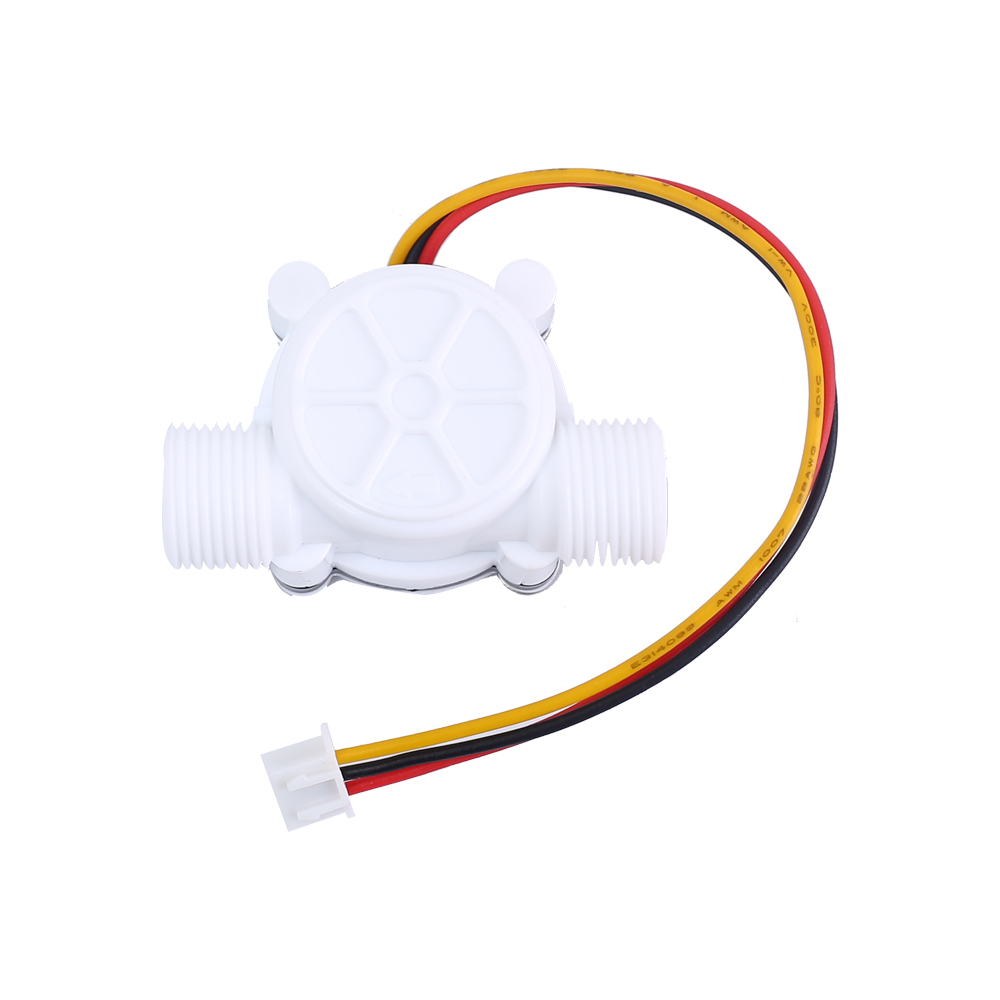 Dc 5v 12v 3/8 tommer  g3/8 vannstrøm hall sensor bryter flowmeter hall sensor forteller 0.8 mpa 10l/ min