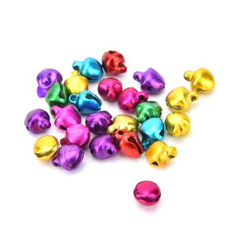 100 stk jingle klokker aluminium løse perler små til festfest dekoration / juletræ dekoration / diy håndværk tilbehør: 6mm