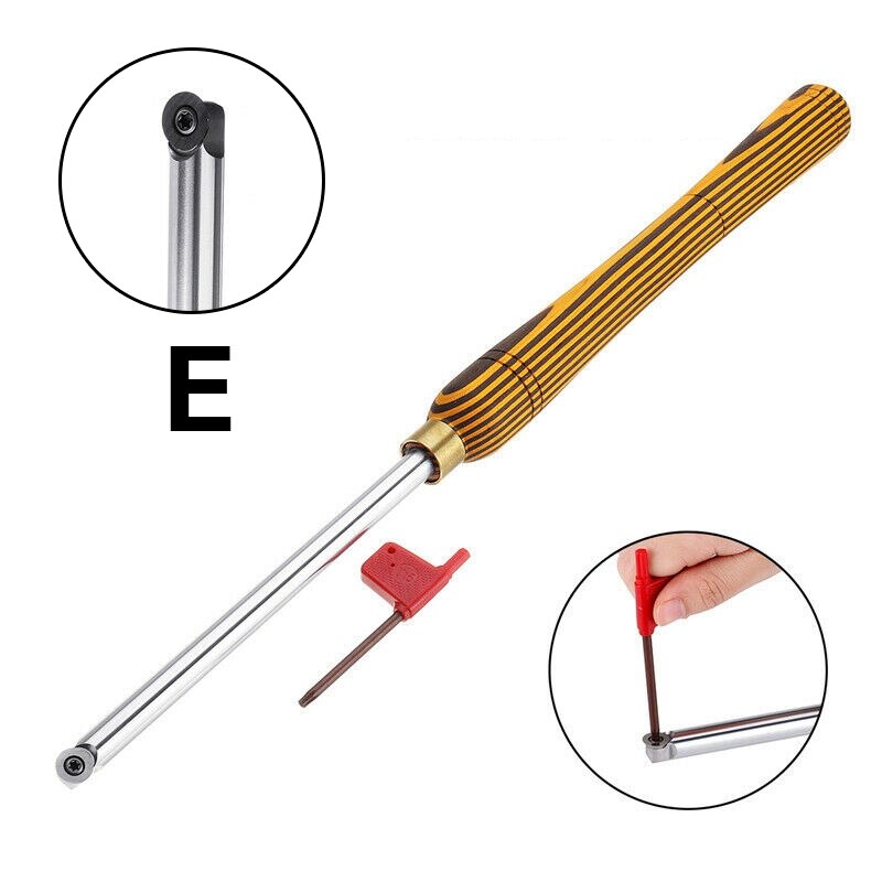 Hand Draaien Tool Getipt Hout Draaibank Carbide Schacht Beitel Diamant Ronde Vierkante Insert Tool Set Machine Tools Accessoires