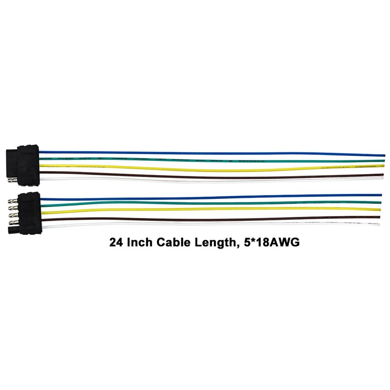 TIROL 5 Stift Stecker Flache Anhänger Kabelbaum Verlängerung Stecker Adapter Stecker und Steckdosen