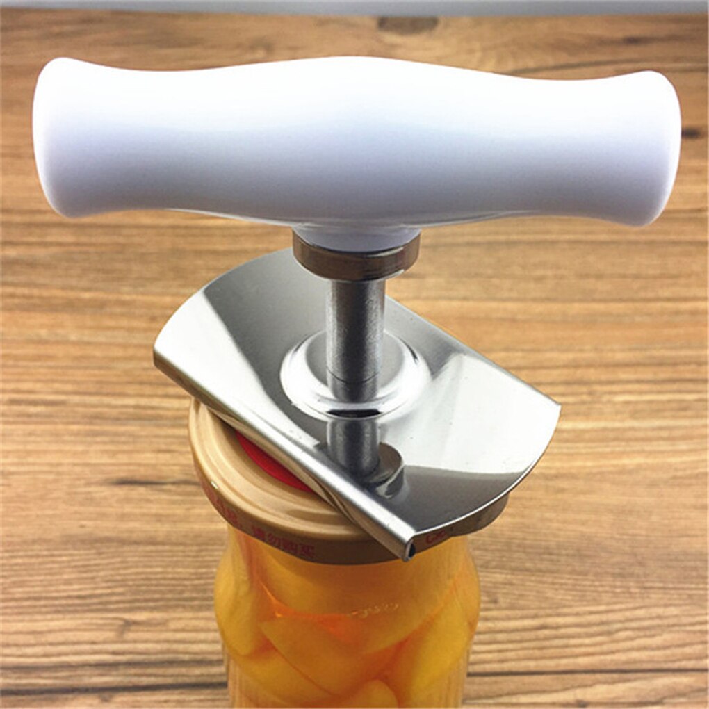 Manual Stainless Steel Easy Can Jar Opener Adjustable Cap Lid Openers Tool Kitchen Gadgets Can Tin Openers Bottle: Default Title