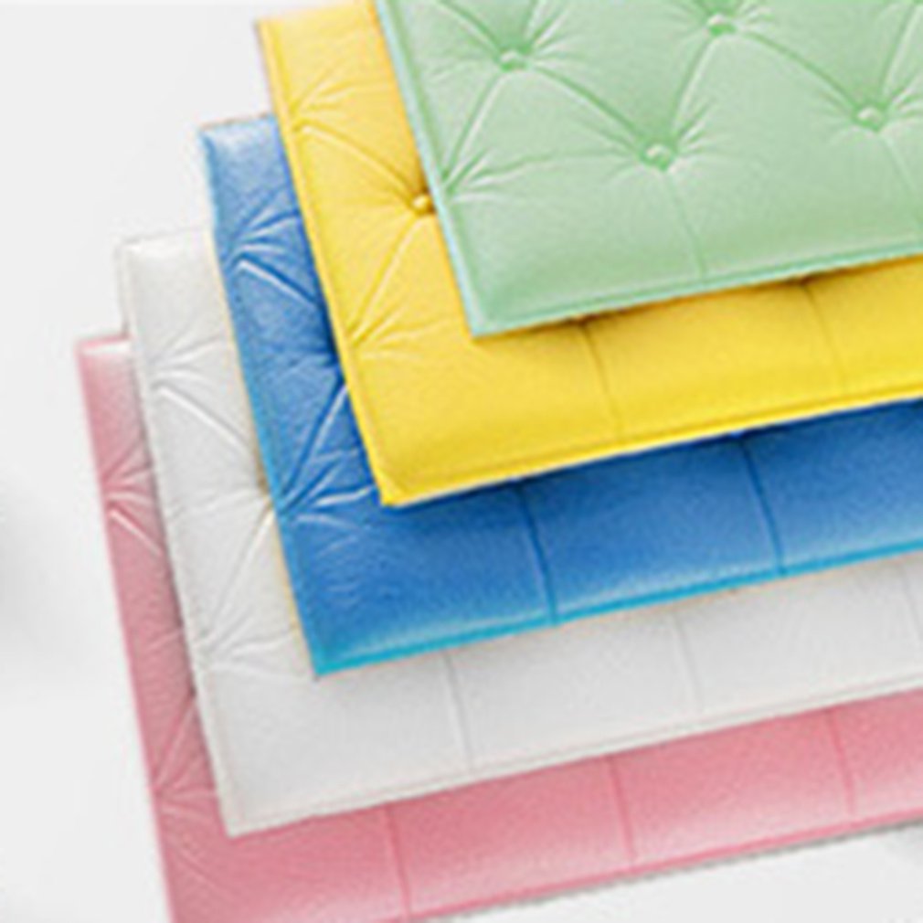 Adesivi murali morbido pacchetto anticollisione adesivi murali in schiuma autoadesiva stereo 3D impermeabile per bambini