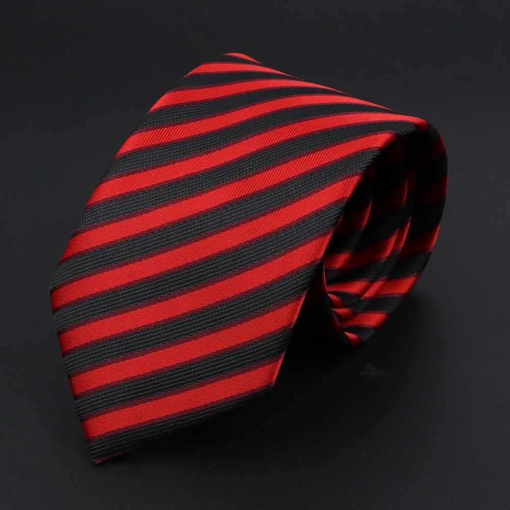 Corbata de punto a rayas para hombre, corbatas suaves clásicas de , tejido Jacquard de poliéster, accesorios de uso diario, Azul, Negro, Rojo, rosa,: 36