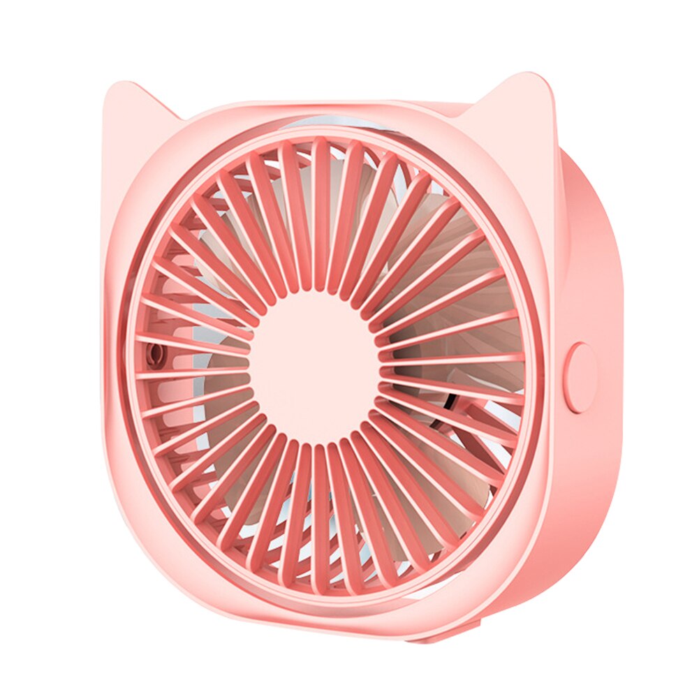 USB Cooling Pad Cooler Fan Heat Sink Universal Portable Summer Cooling Mini 3 Speeds 360 Rotation Office PC Cooler: Pink