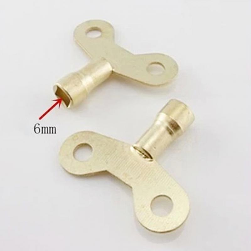 2PCS Square Socket Brass Radiator Keys Plumbing Bleeding Key Solid Water Tap For Air Plumbing Tool 6mm Hole core