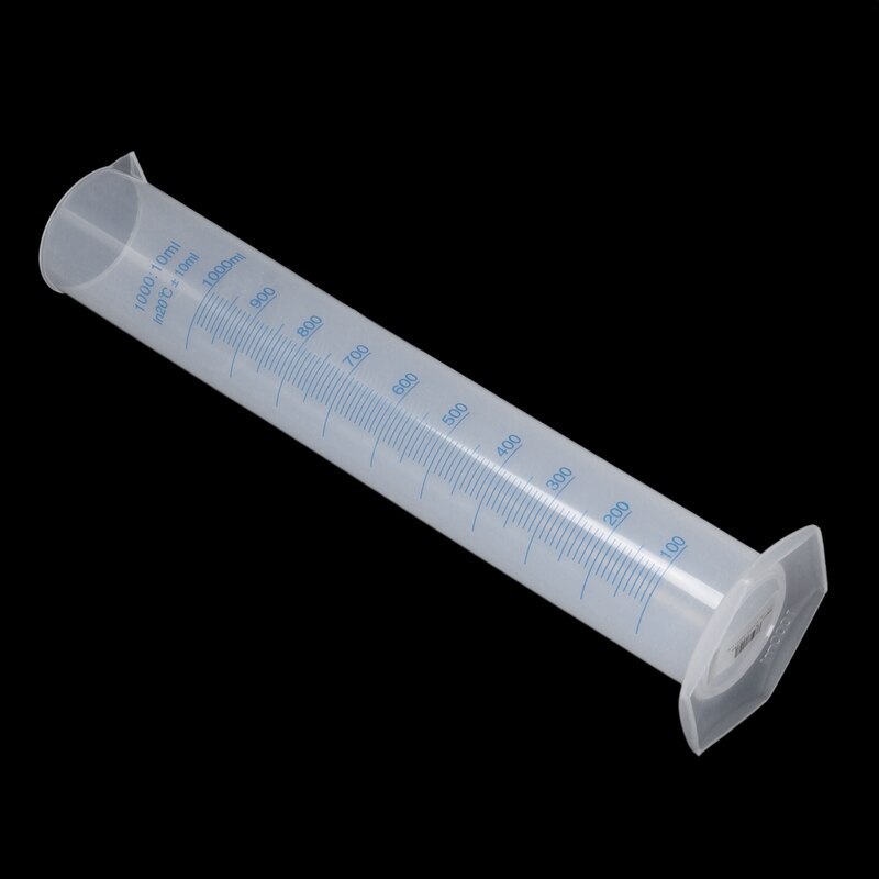 Cilindro de medición de plástico de alto 41 centímetros 1000 mililitros