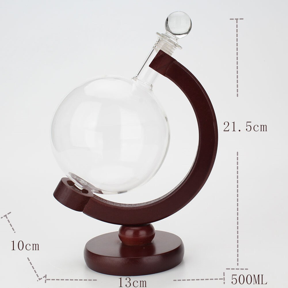 500ml Wine Decanter Glass Alcohol Crystal Globe Liquor Carafe Dispenser Bar Party Decoration Glassware for Whisky Vodka Decanter