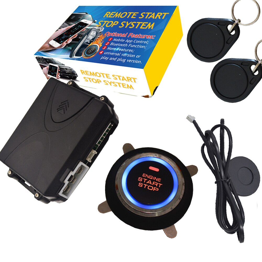 Alarme de voiture invisible rfid code anti-saisie code anti-balayage démarrage poussoir arrêt moteur 90 secondes désactiver le système de bouton de démarrage