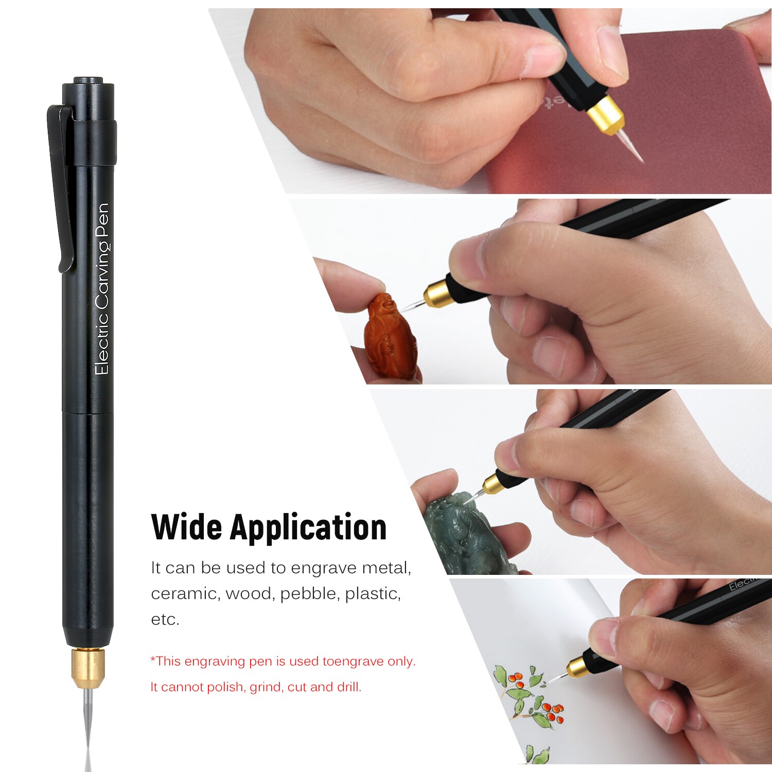 KKMOON Portable Mini Cordless Electric Engraving Pen Rechargeable Engraver Engraving Machine Carving Tool for Wood Metal Stone