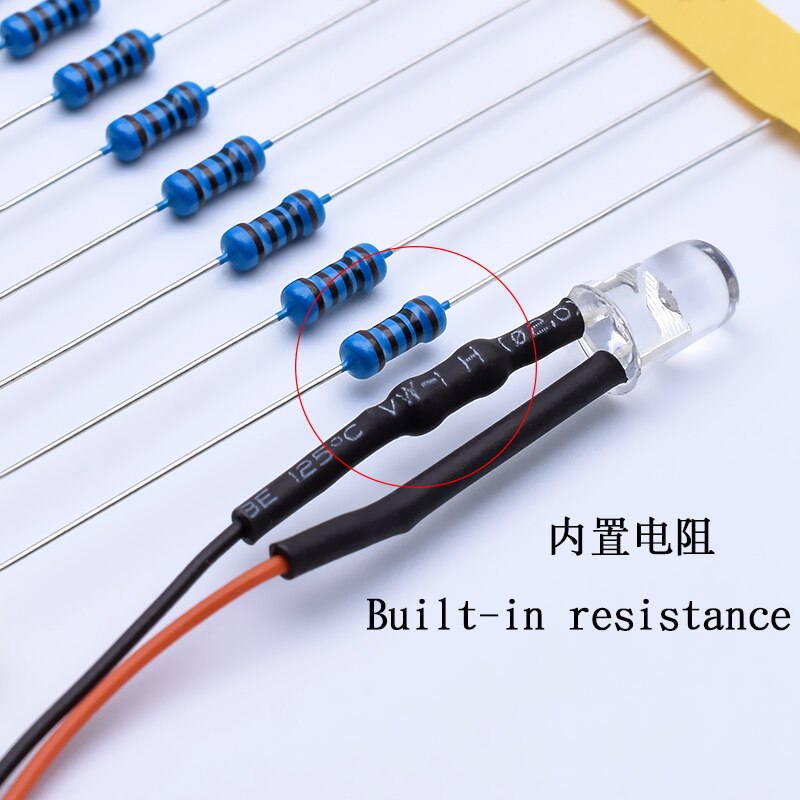 50 Stks/zak Czinelight 5Mm Prewire Led 20Cm 5V Rood Geel Blauw Groen Wit